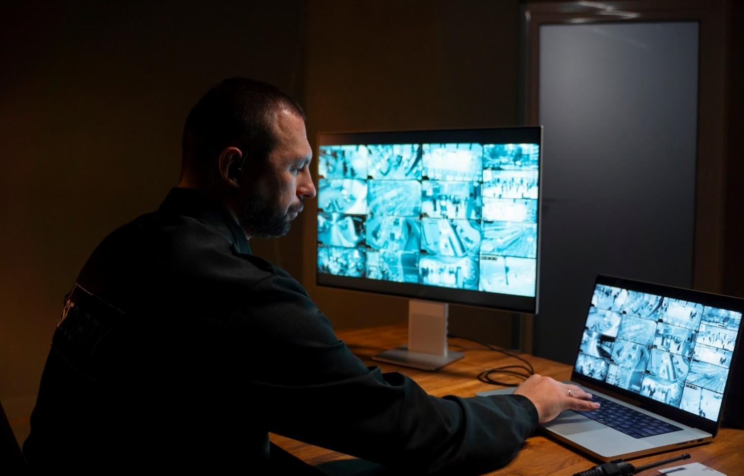 Professional working on digital systems analysis